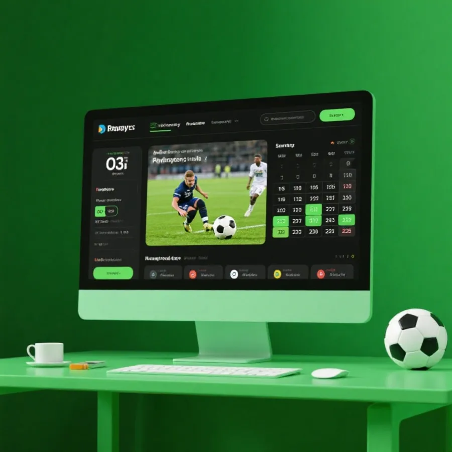 電腦直播介面示意圖