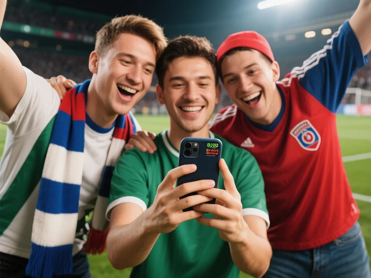 球迷使用手機追蹤賽事與活動